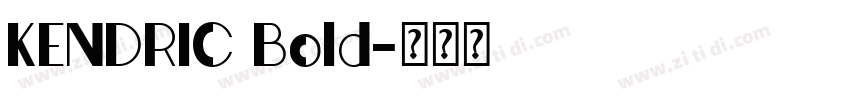 KENDRIC Bold字体转换